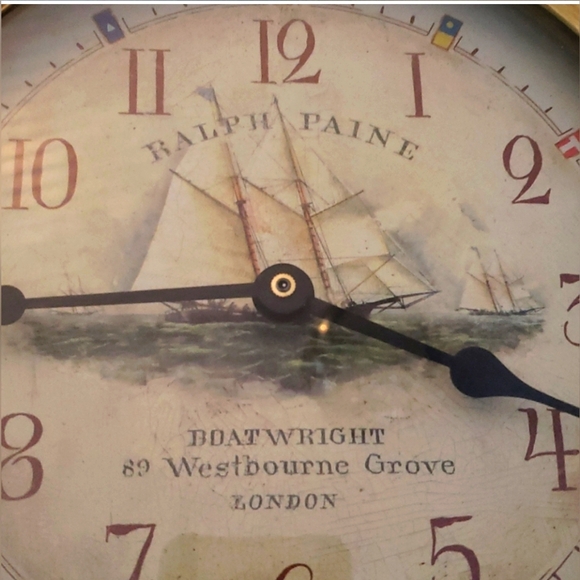 Timeworks genuine Ralph Paine vintage brass clock - Picture 2 of 10